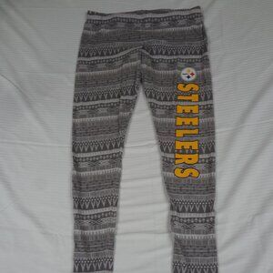 NFL TEAM PITTSBURGH STEELERS FOOTBALL LEGGINGS LOUNGE PANTS WOMENS MEDIUM K587
